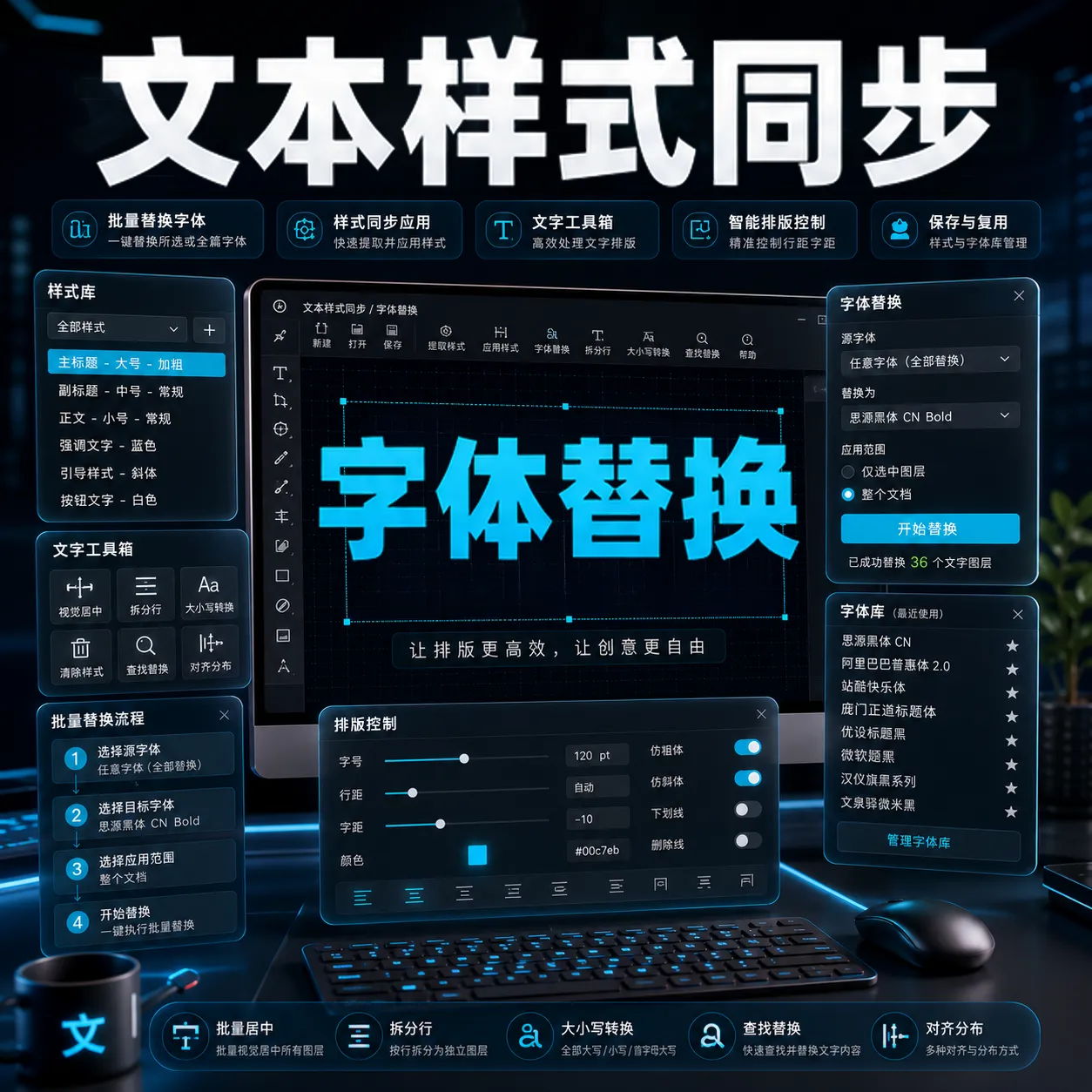 字体替换/样式同步